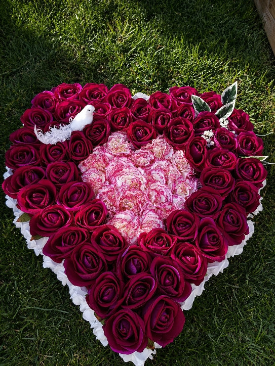 Cœur floral hommage "tendresse"